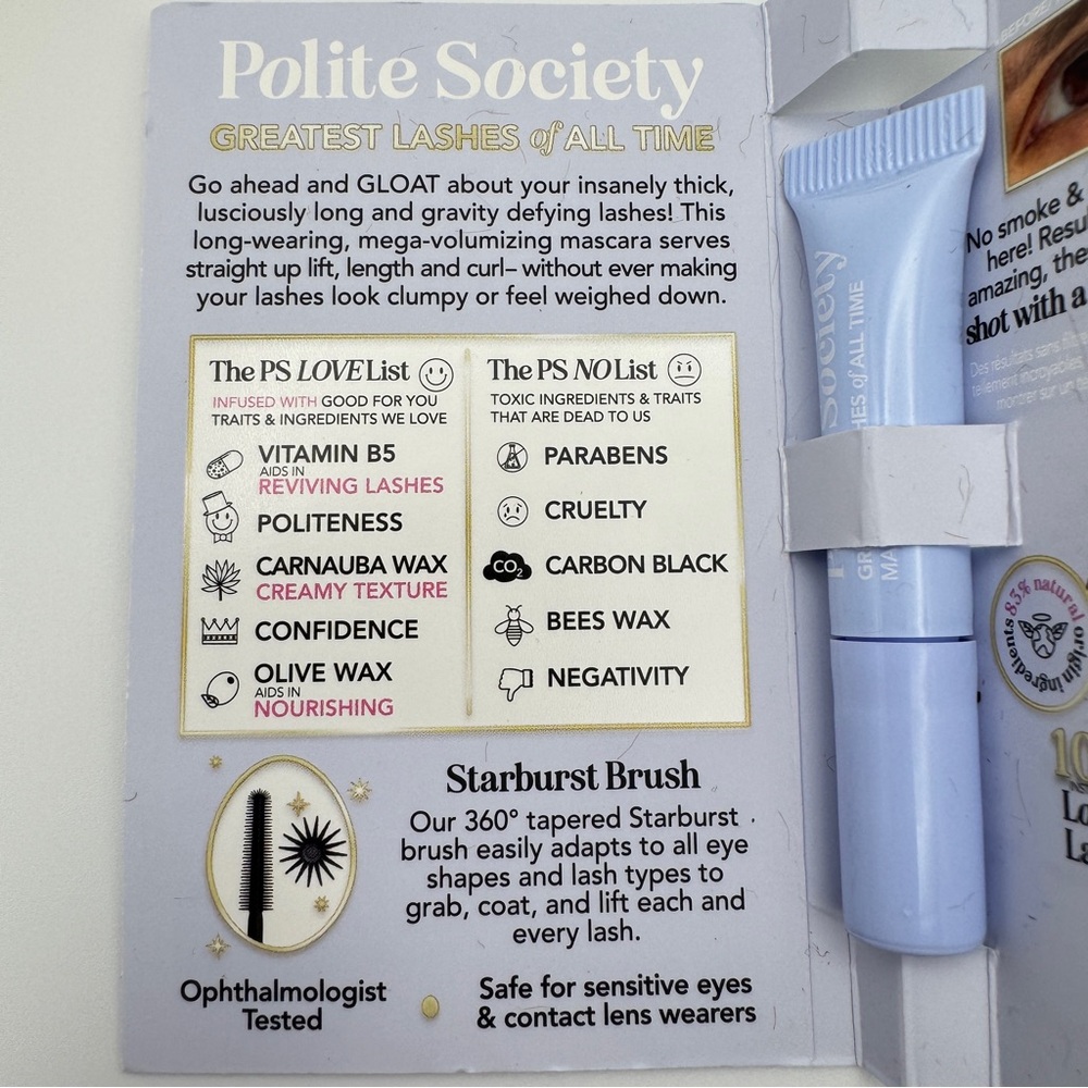 6 pc Polite Society Makeup Set OG Clear Plumping Lip Oil Mascara Glossy Lip Balm - Picture 15 of 15